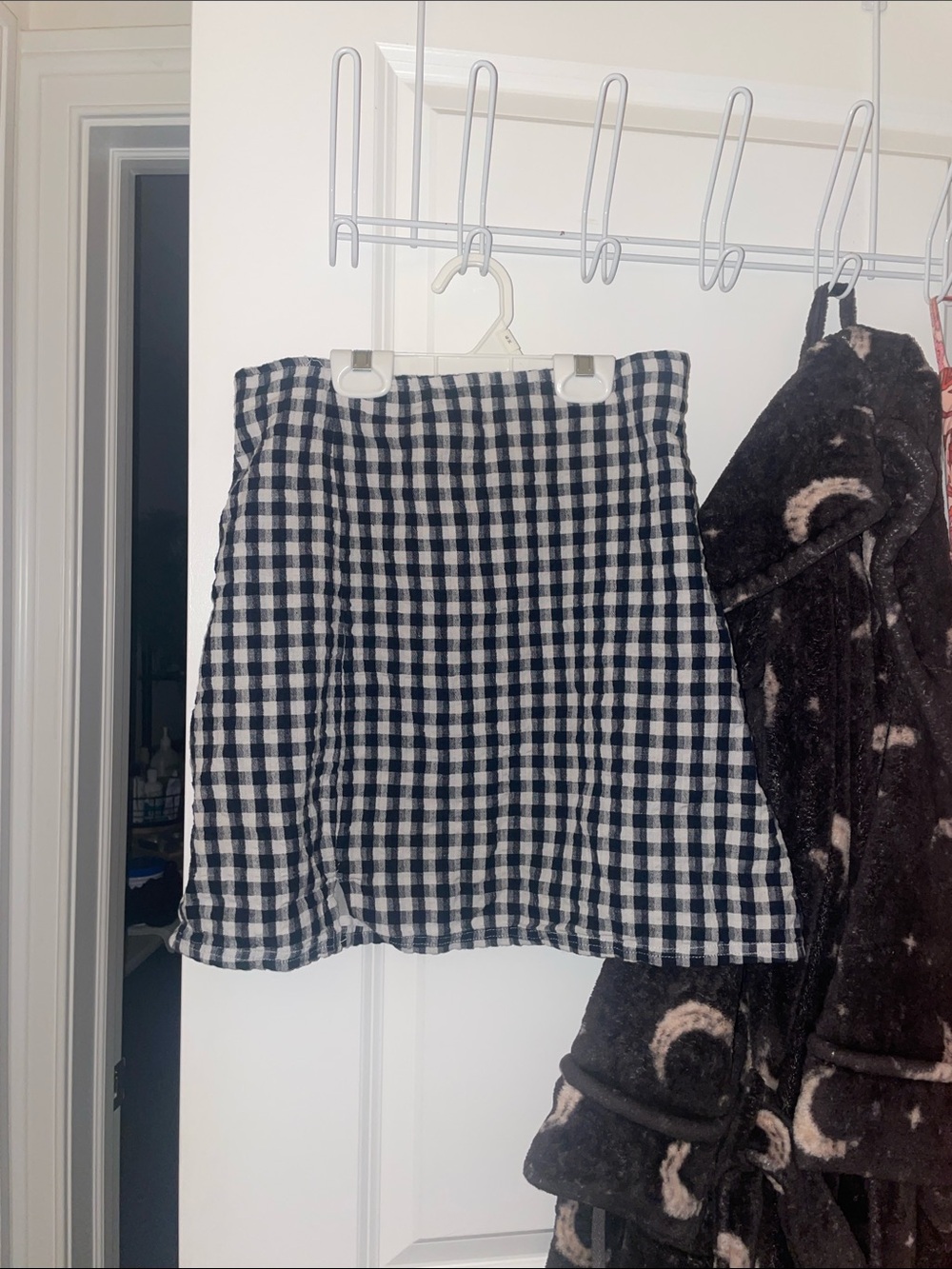 American Eagle Outfitters Black and White Gingham Mini Skirt
